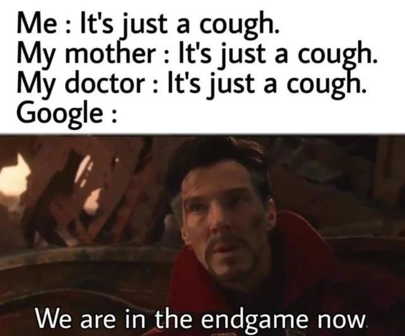 Google Is Not a Doctor | Instagram/@totalmarvelmemes