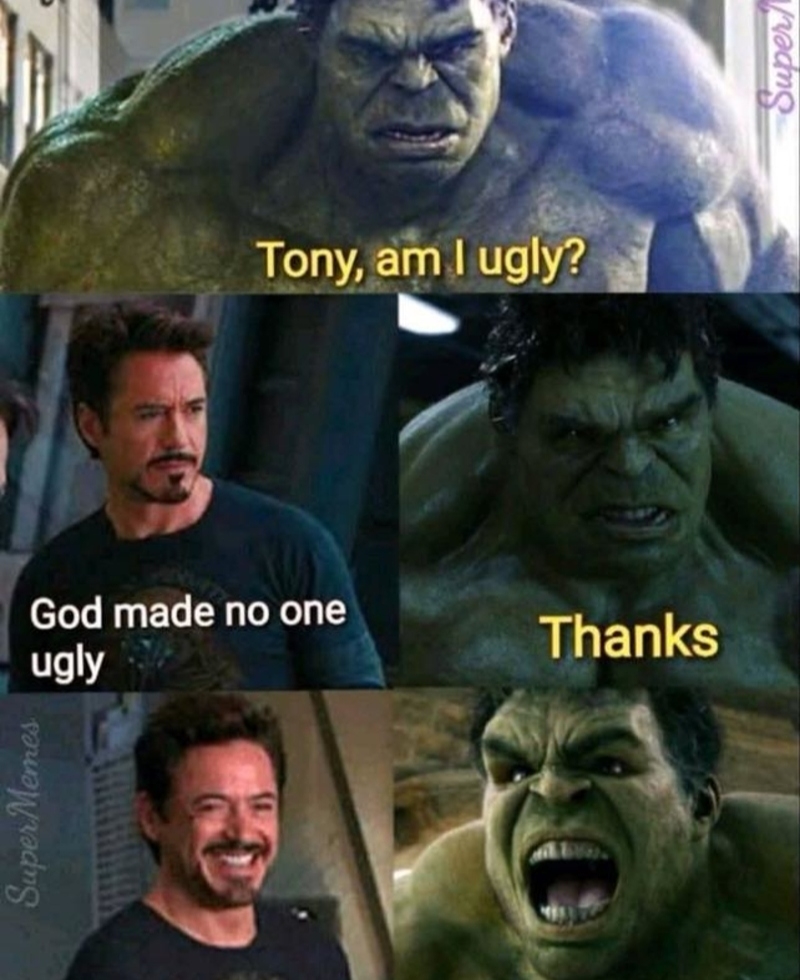 Tony, Don't Make Him Angry | Facebook/@JustMarvelMemes