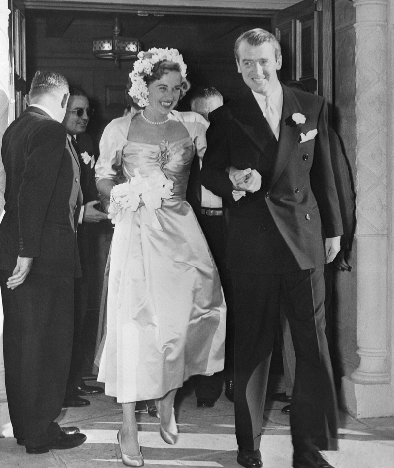 Jimmy Stewart and Gloria McLean | Getty Images Photo by Bettmann 