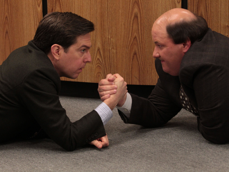 Ed Helms & Brian Baumgauter | Getty Images Photo by Chris Haston/NBCU Photo Bank