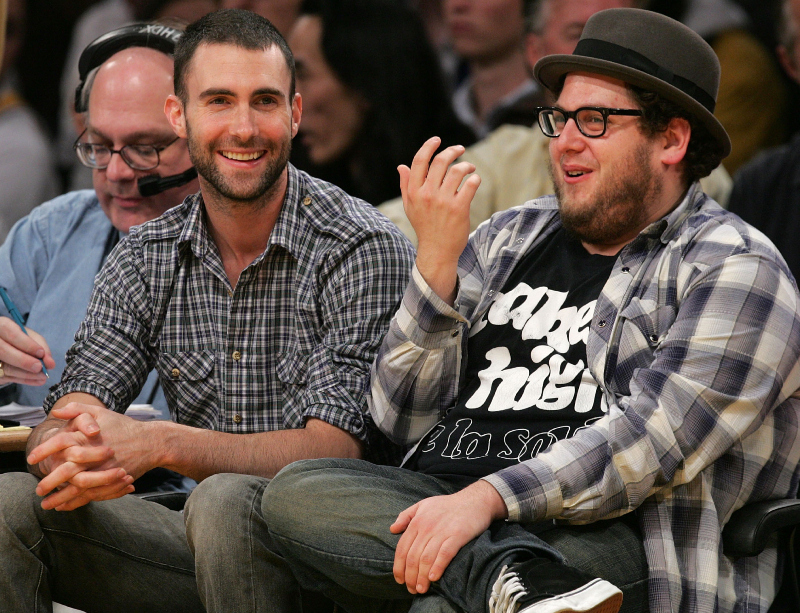 Adam Levine & Jonah Hill | Getty Images Photo by Noel Vasquez