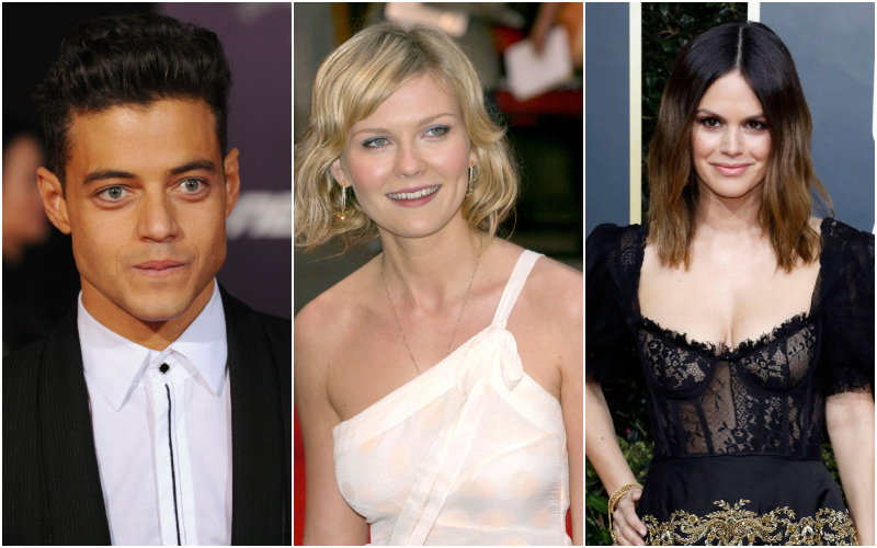 Rami Malek, Kirsten Dunst, and Rachel Bilson | Shutterstock & Getty Images Photo by Ferdaus Shamim/WireImage & Alamy Stock Photo by Geisler-Fotopress GmbH/Alamy Live News/Tony King