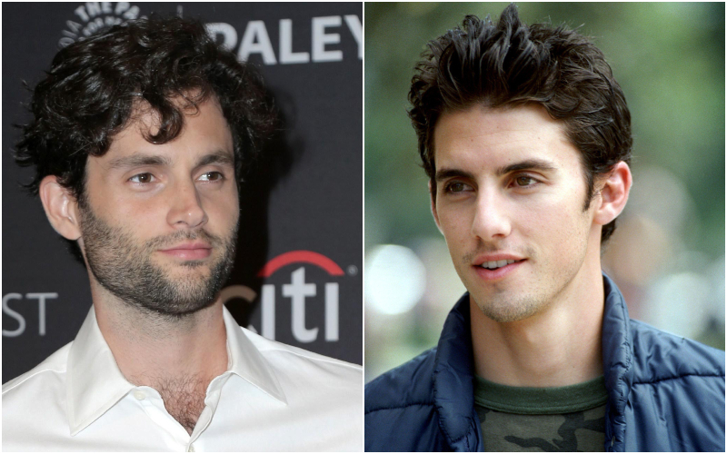 Penn Badgley & Milo Ventimiglia | Alamy Stock Photo by Priscilla Grant/Everett Collection/Everett Collection Inc & WARNER BROS. TELEVISION