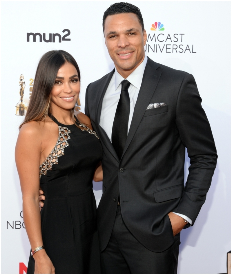 October Gonzalez & Tony Gonzalez | Getty Images Photo by Michael Kovac