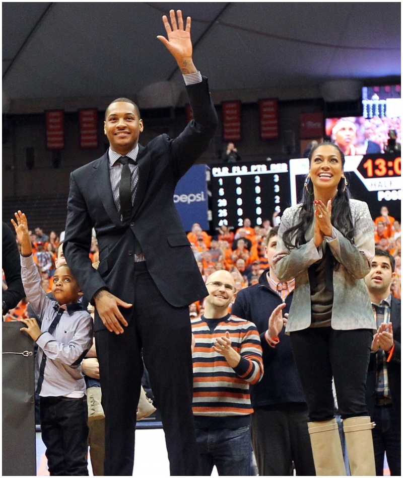 Alani Vasquez and Carmelo Anthony | Getty Images Photo by Nate Shron