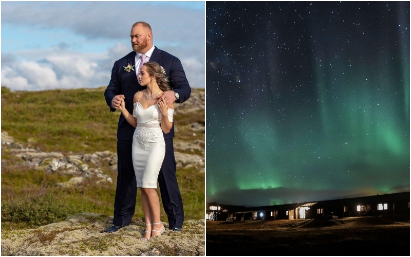 Hafþór Júlíus Björnsson and Kelsey Morgan Henson | Instagram/@thorbjornsson & Alamy Stock Photo