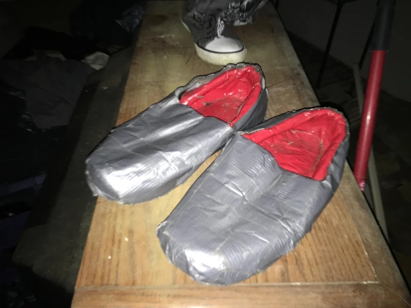 Make Duct-Tape Shoe Covers | Reddit.com/gobucks_76