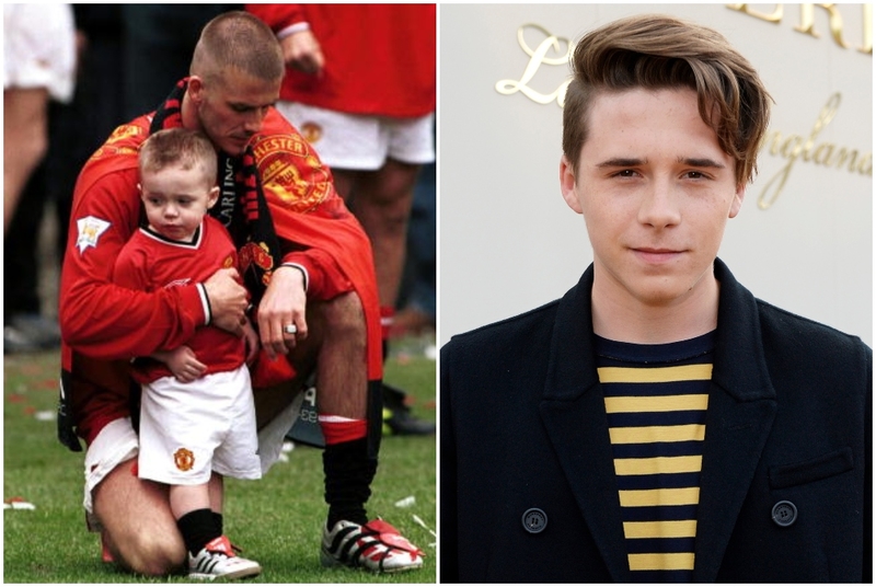 David Beckham’s son: Brooklyn Beckham | Getty Images Photo by Stu Forster/ALLSPORT & David M. Benett